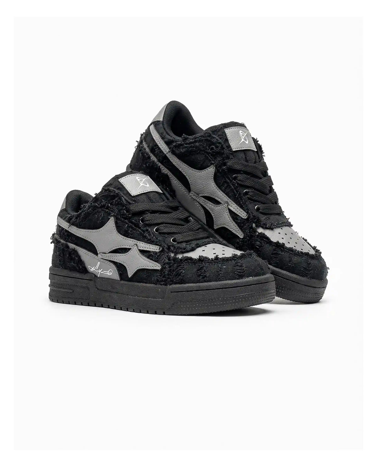 Denim Wash Sneaker - Black