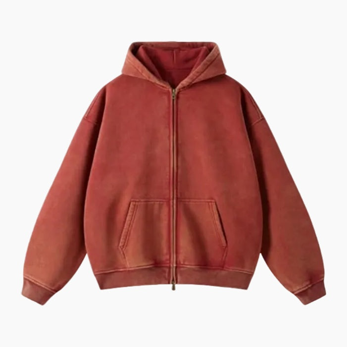 Heavyweight Zipped Hoodie - Black