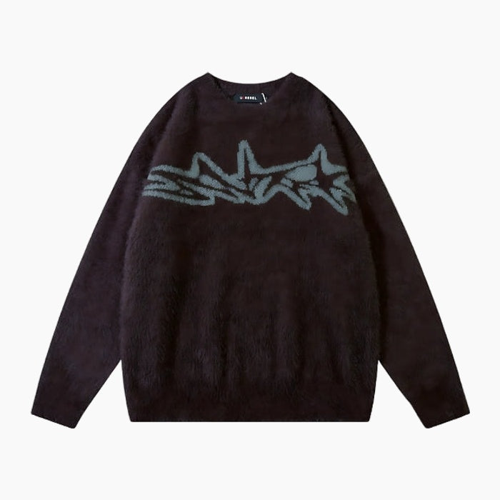 'Tribal' Knitted Sweater - Black