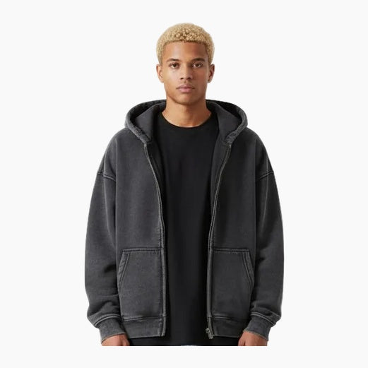 Heavyweight Zipped Hoodie - Black