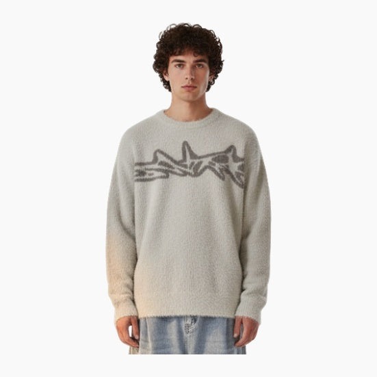 'Tribal' Knitted Sweater - Black