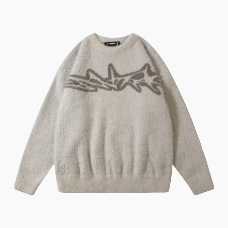 'Tribal' Knitted Sweater - Apricot